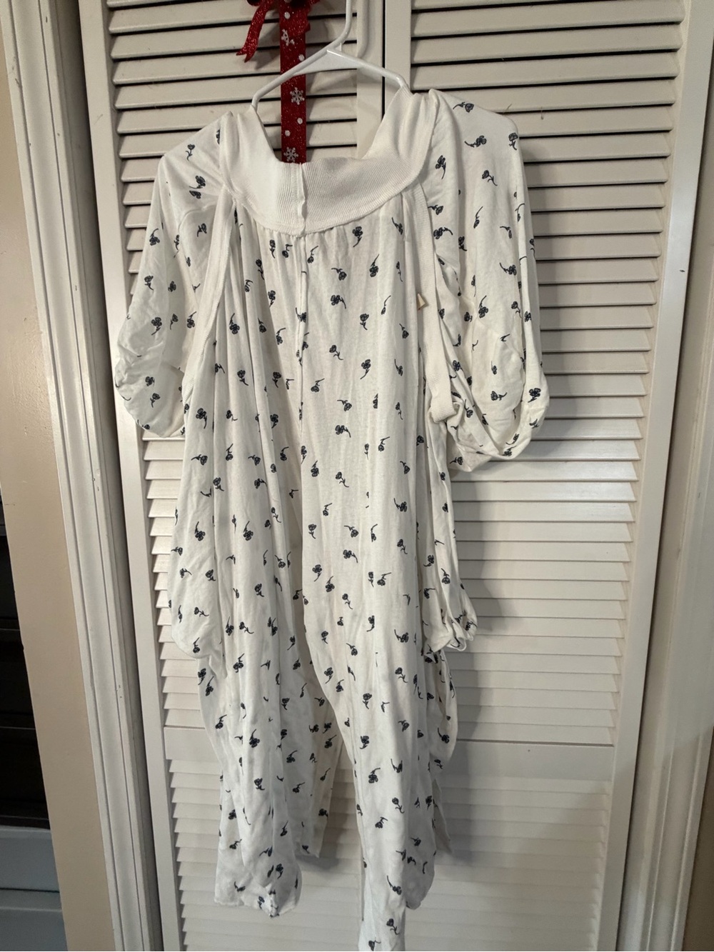 Free People White Floral Jumpsuit Romper Size Large